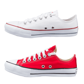 Combo 2 pares All Star Convencional Vermelho+Branco - Vortex Calçados